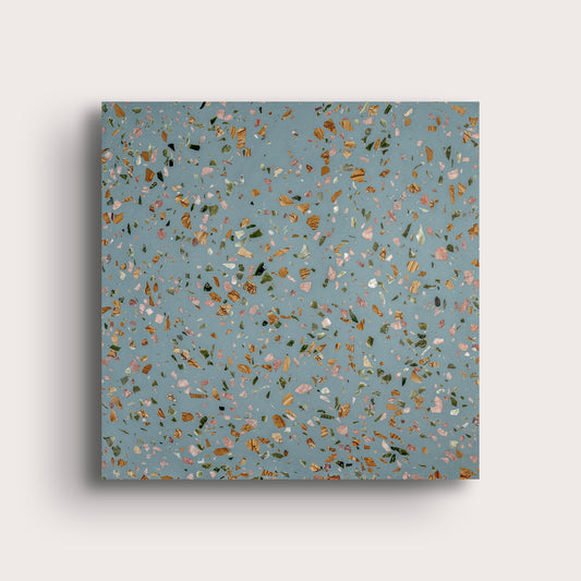 Marzipan 12x12 Terrazzo Tile-Blue Terrazzo-Riad Tile