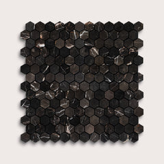 Truffle 2 Inch Hex Marble | Honed