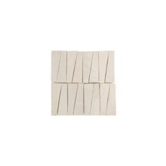 Natural White 1x4 Trapezoid Mosaic Zellige Tile