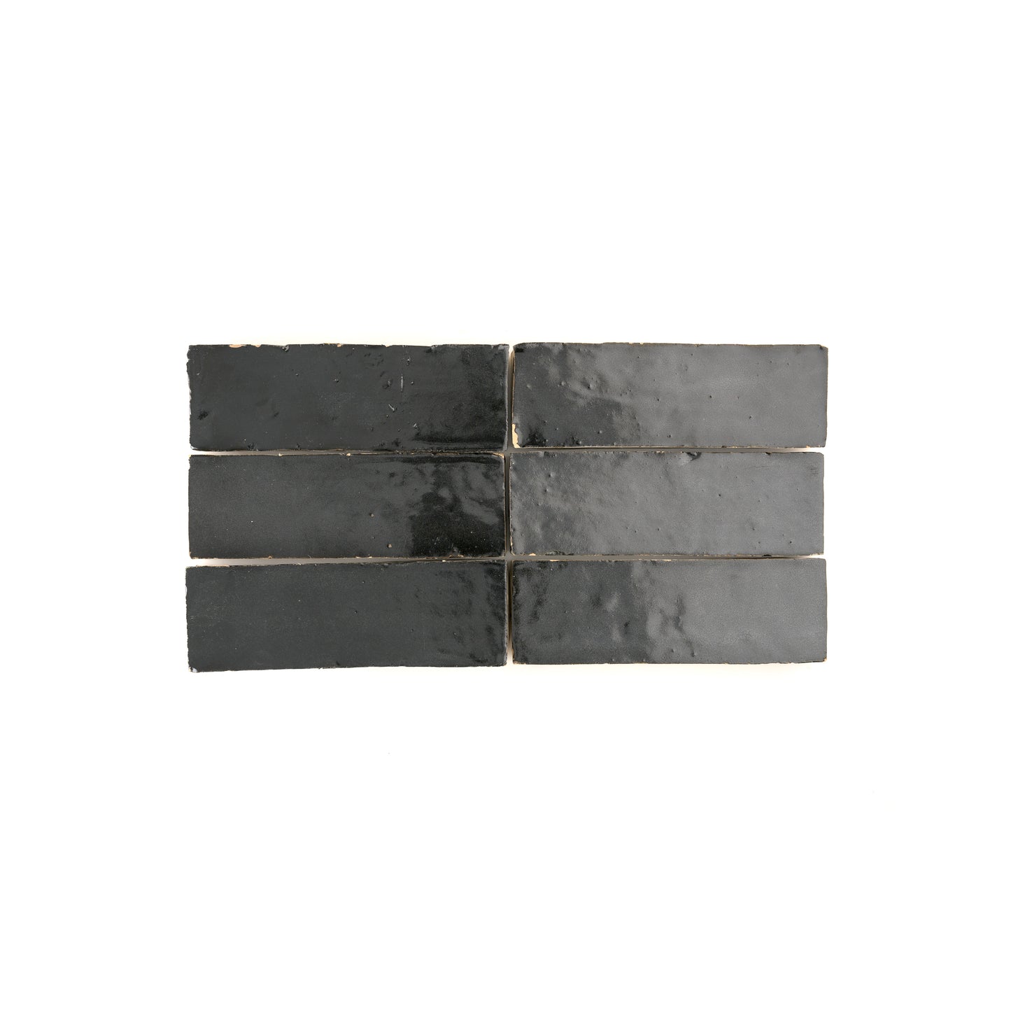 Black 2x6 Thin Bejmat Zellige Tile-Main Inventory-All Products,Solids,Zellige Tile-Riad Tile