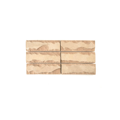 Chiseled Unglazed Natural Terracotta 2x6 Thin Bejmat Zellige Tile-Main Inventory-All Products,Solids,Zellige Tile-Riad Tile