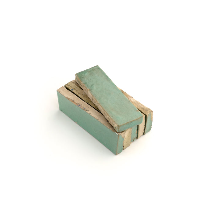 Sea Green 2x6 Thin Bejmat Zellige Tile-Main Inventory-All Products,Solids,Zellige Tile-Riad Tile