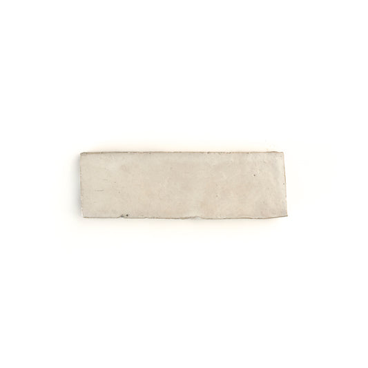 Sample: Snow White 2x6 Thin Bejmat Zellige Tile (1 sample piece)-Sample-Sample-Riad Tile