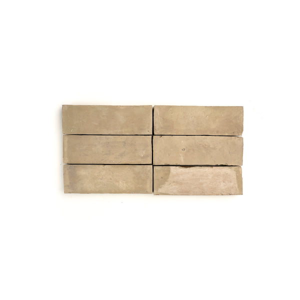 Unglazed Natural Terracotta 2x6 Thin Bejmat Zellige Tile-Main Inventory-All Products,Solids,Zellige Tile-Riad Tile