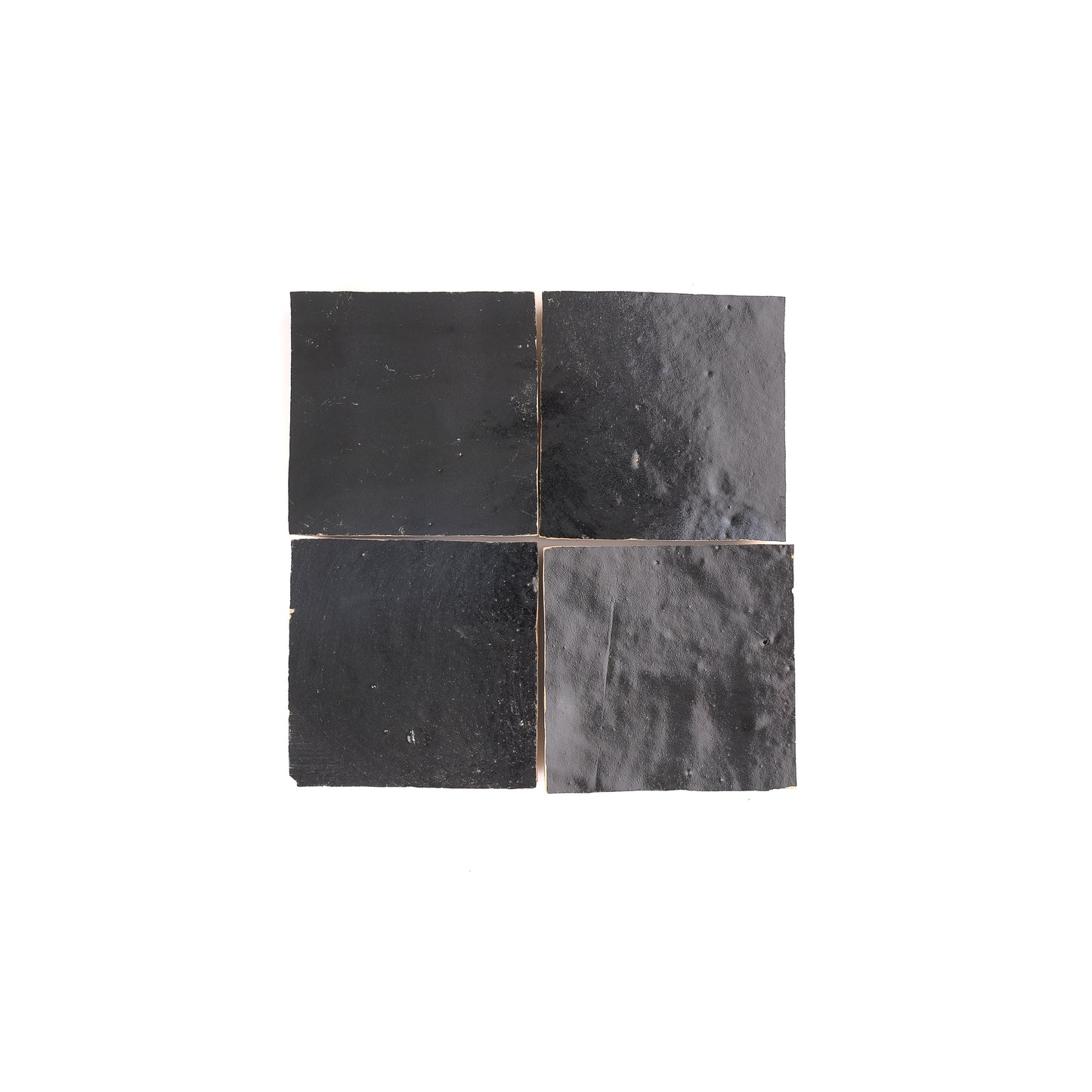 Black 4x4 Zellige Tile-Main Inventory-All Products,Solids,Zellige Tile-Riad Tile