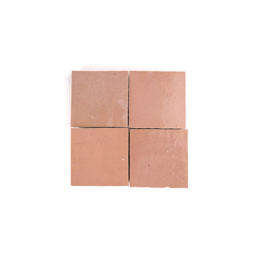 Blush 4x4 Zellige Tile-Main Inventory-All Products,Solids,Zellige Tile-Riad Tile