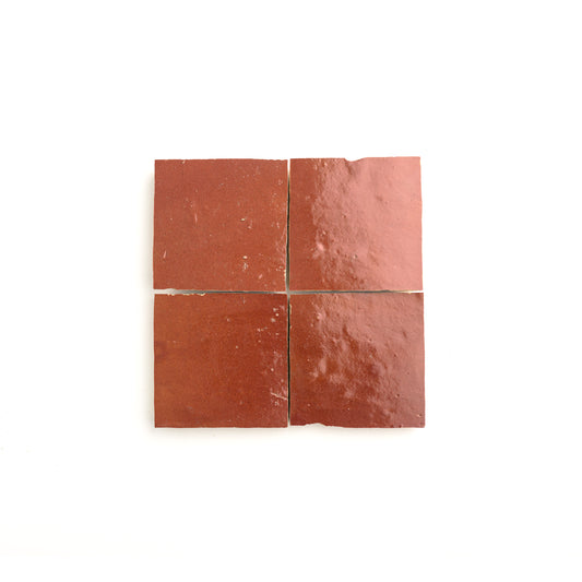 Coral 4x4 Zellige Tile-Main Inventory-All Products,Solids,Zellige Tile-Riad Tile