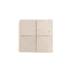 Natural White 4x4 Zellige Tile