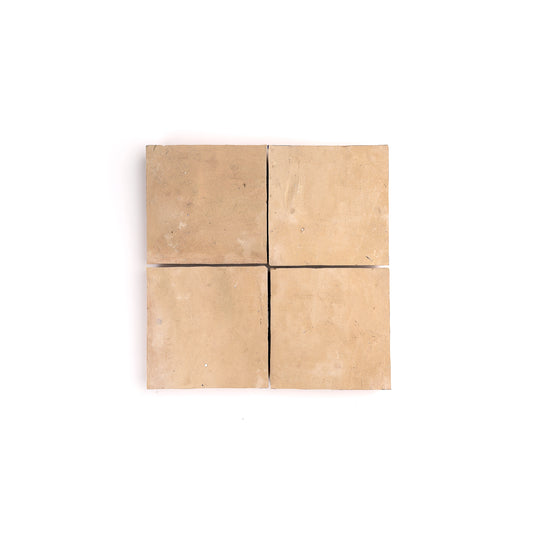 Unglazed Natural Terracotta 4x4 Zellige Tile-Main Inventory-All Products,Solids,Zellige Tile-Riad Tile