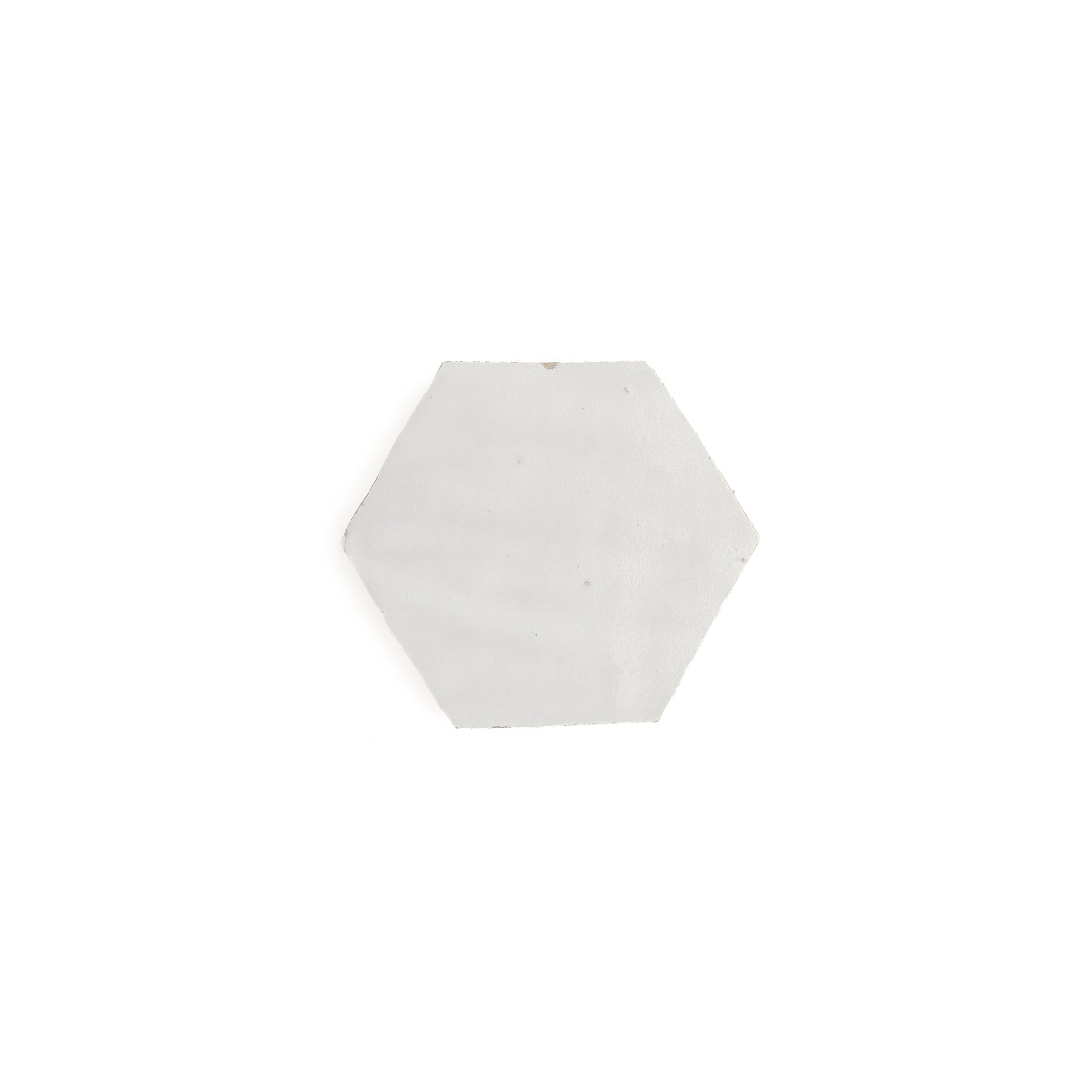 Snow White Hex Zellige Tile-Main Inventory-All Products,Solids,Zellige Tile-Riad Tile