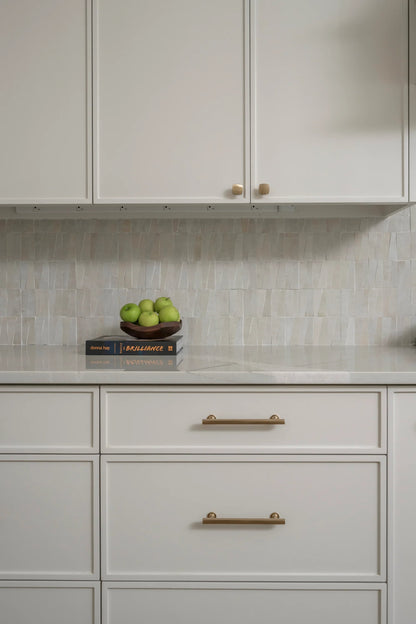 Natural White 1x4 Trapezoid Mosaic Zellige Tile-Main Inventory-All Products,Solids,Zellige Tile-Riad Tile