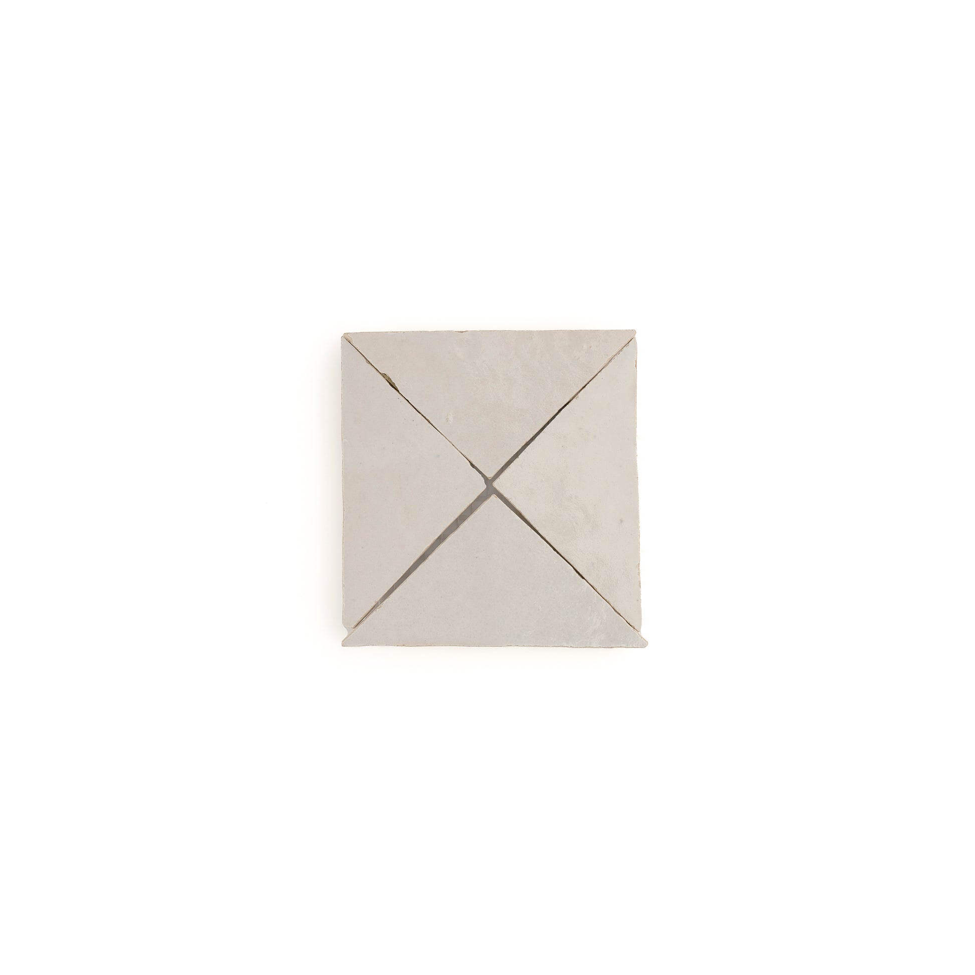 Sample: Natural White Triangle Mosaic Zellige Tile (4x4 sample piece)-Sample-Sample-Riad Tile