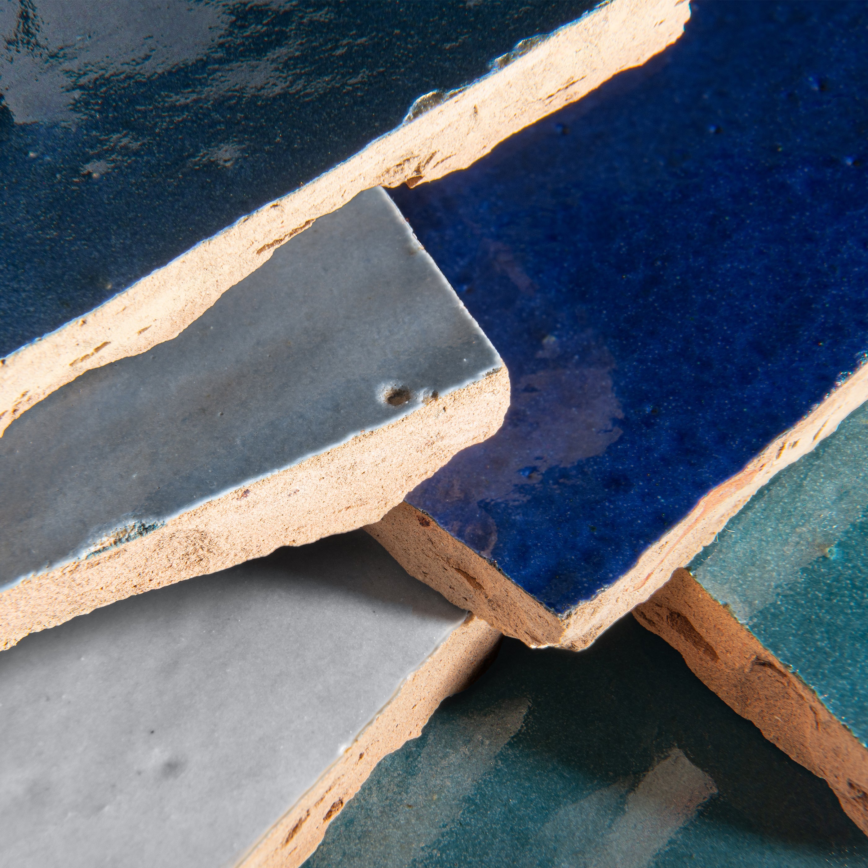 Pearl Blue 2x6 Thin Bejmat Zellige Tile | Riad Tile