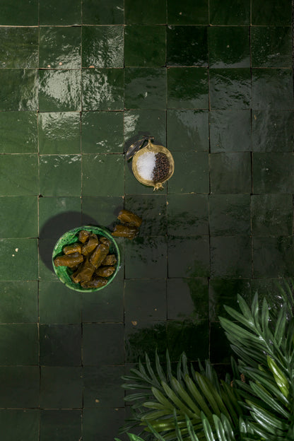 Forest Green 4x4 Zellige Tile-Main Inventory-All Products,Solids,Zellige Tile-Riad Tile