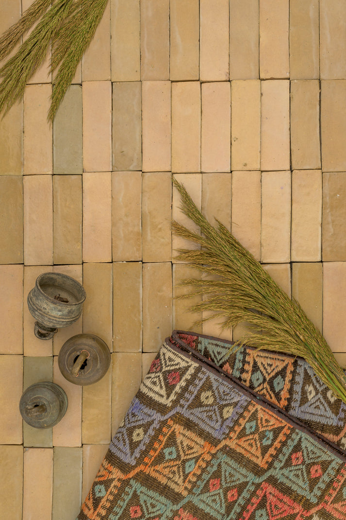 Glazed Clay 2x6 Thin Bejmat Zellige Tile-Main Inventory-All Products,Solids,Zellige Tile-Riad Tile