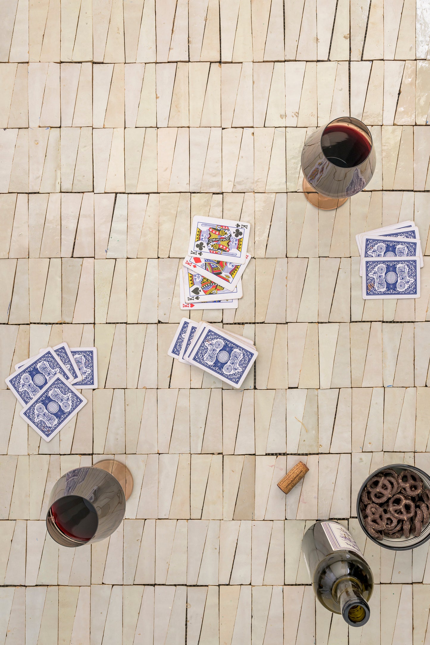 Natural White 1x4 Trapezoid Mosaic Zellige Tile-Main Inventory-All Products,Solids,Zellige Tile-Riad Tile