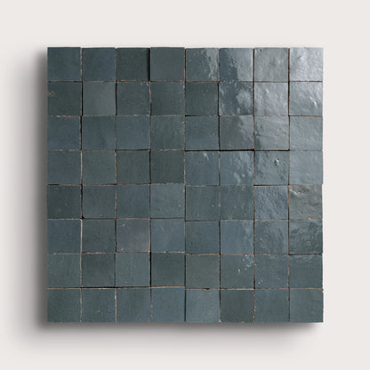Steel Grey 2x2 Mosaic Zellige Tile