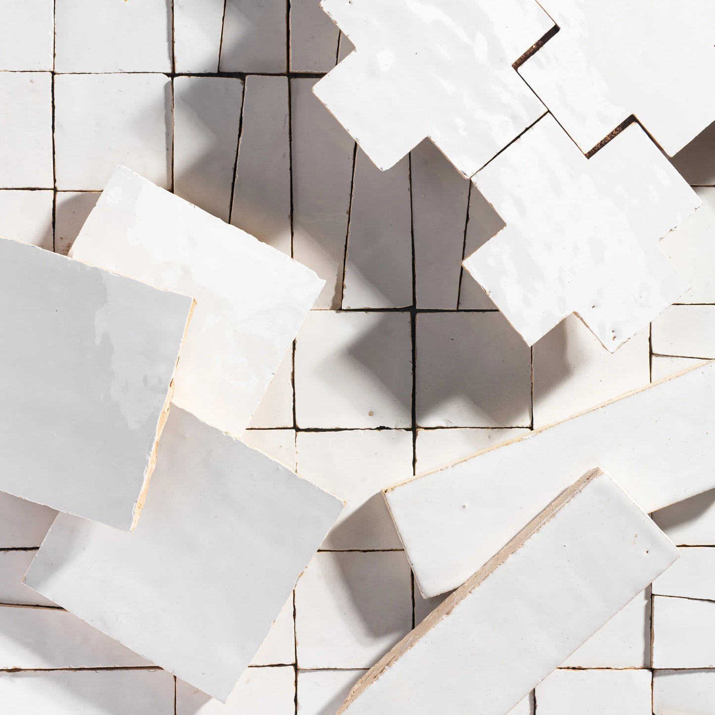 Bright White 4x4 Zellige Tile