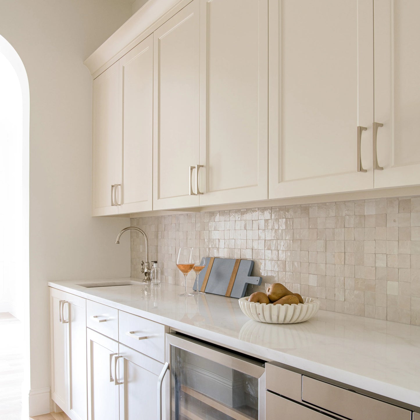 Natural White 2x2 Mosaic Zellige Tile