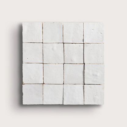 Snow White 2x2 Mosaic Zellige Tile