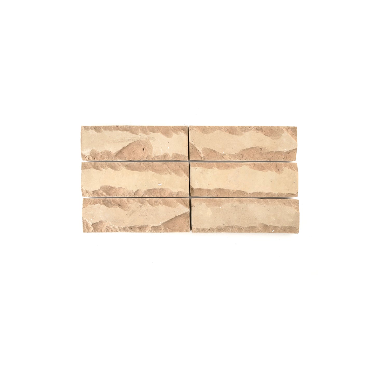Chiseled Unglazed Natural Terracotta 2x6 Thin Bejmat Zellige Tile