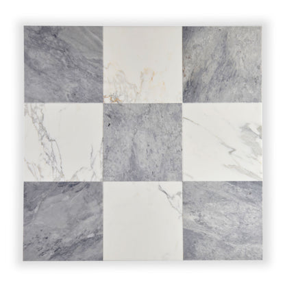 Calacatta Gold & Bardiglio Grey Light 12x12 Marble | Honed – Checkerboard Bundle-Main Inventory-All Products,Checkerboard-Riad Tile