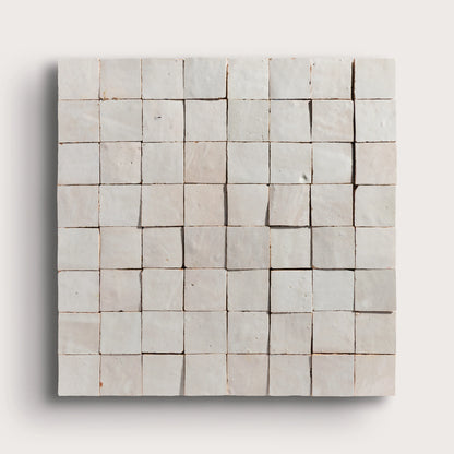 Natural White 2x2 Mosaic Zellige Tile