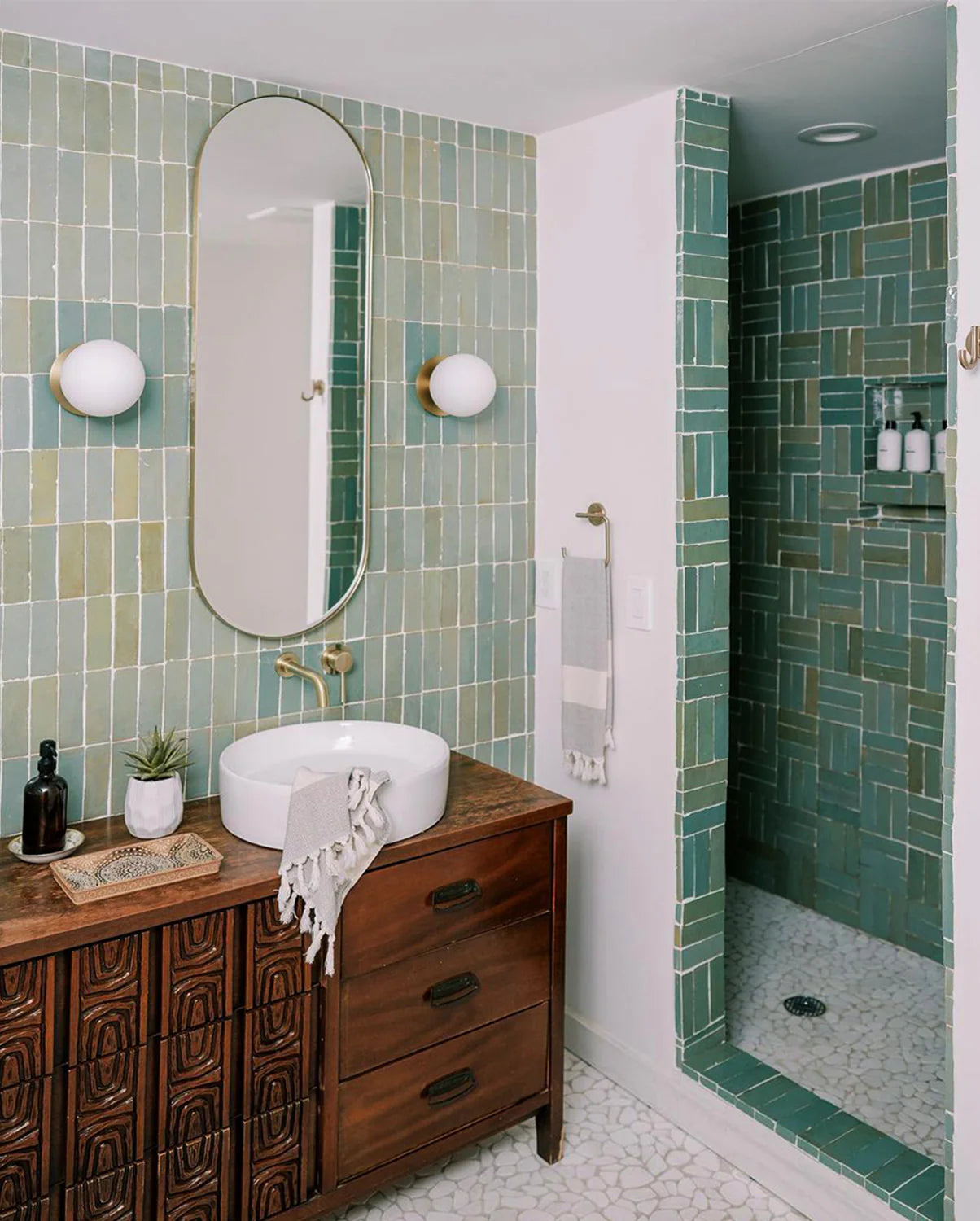 Sea Green 2x6 Thin Bejmat Zellige Tile