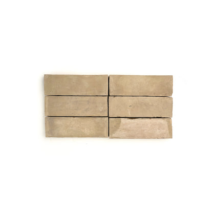 Unglazed Natural Terracotta 2x6 Thin Bejmat Zellige Tile