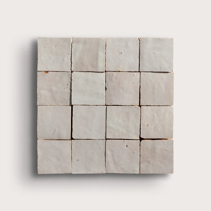 Natural White 2x2 Mosaic Zellige Tile