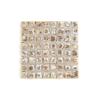 Natural White & Glazed Clay Zellige 1" Checkerboard Mosaic