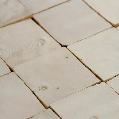 Natural White 2x2 Mosaic Zellige Tile