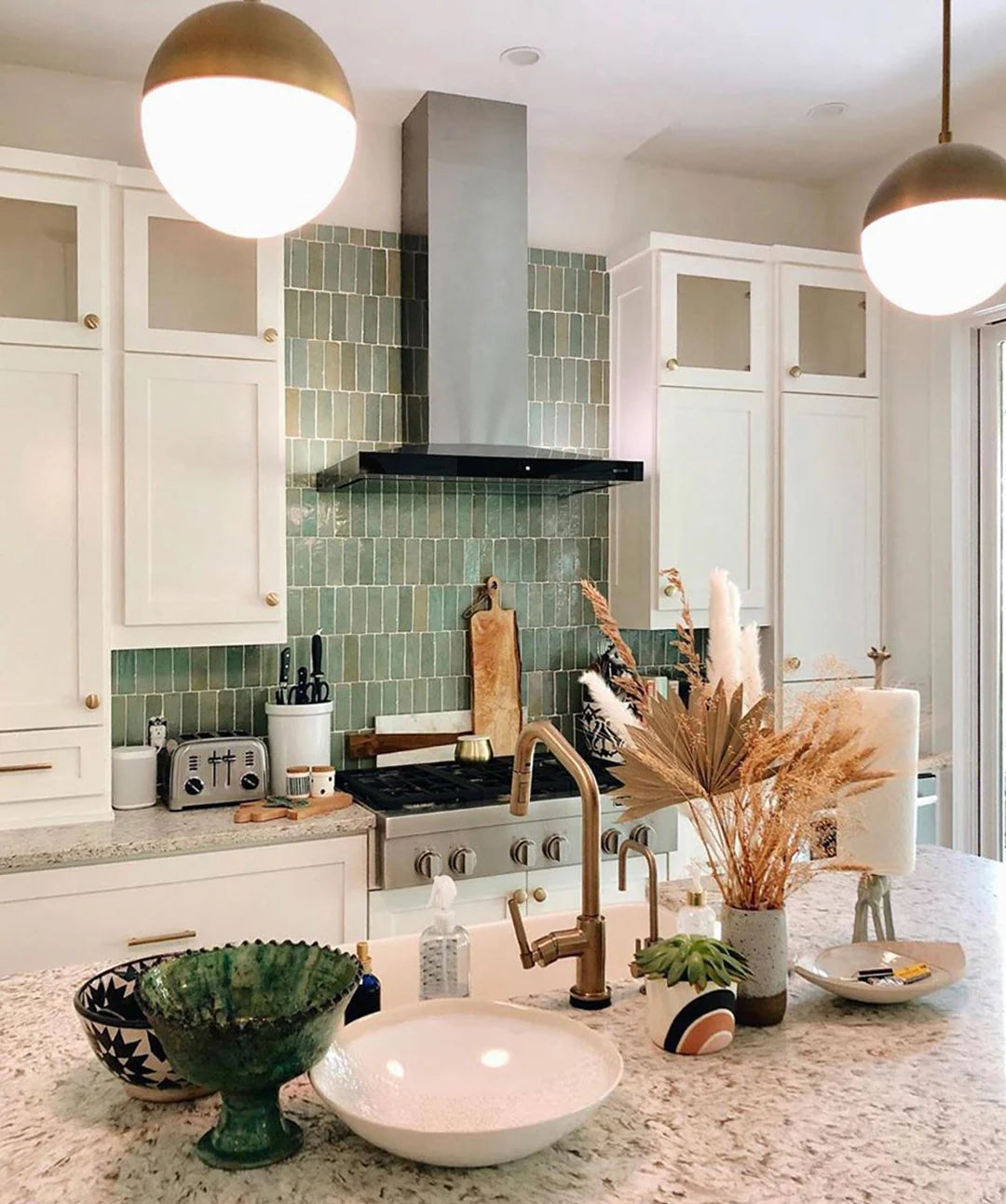 Sea Green 2x6 Thin Bejmat Zellige Tile