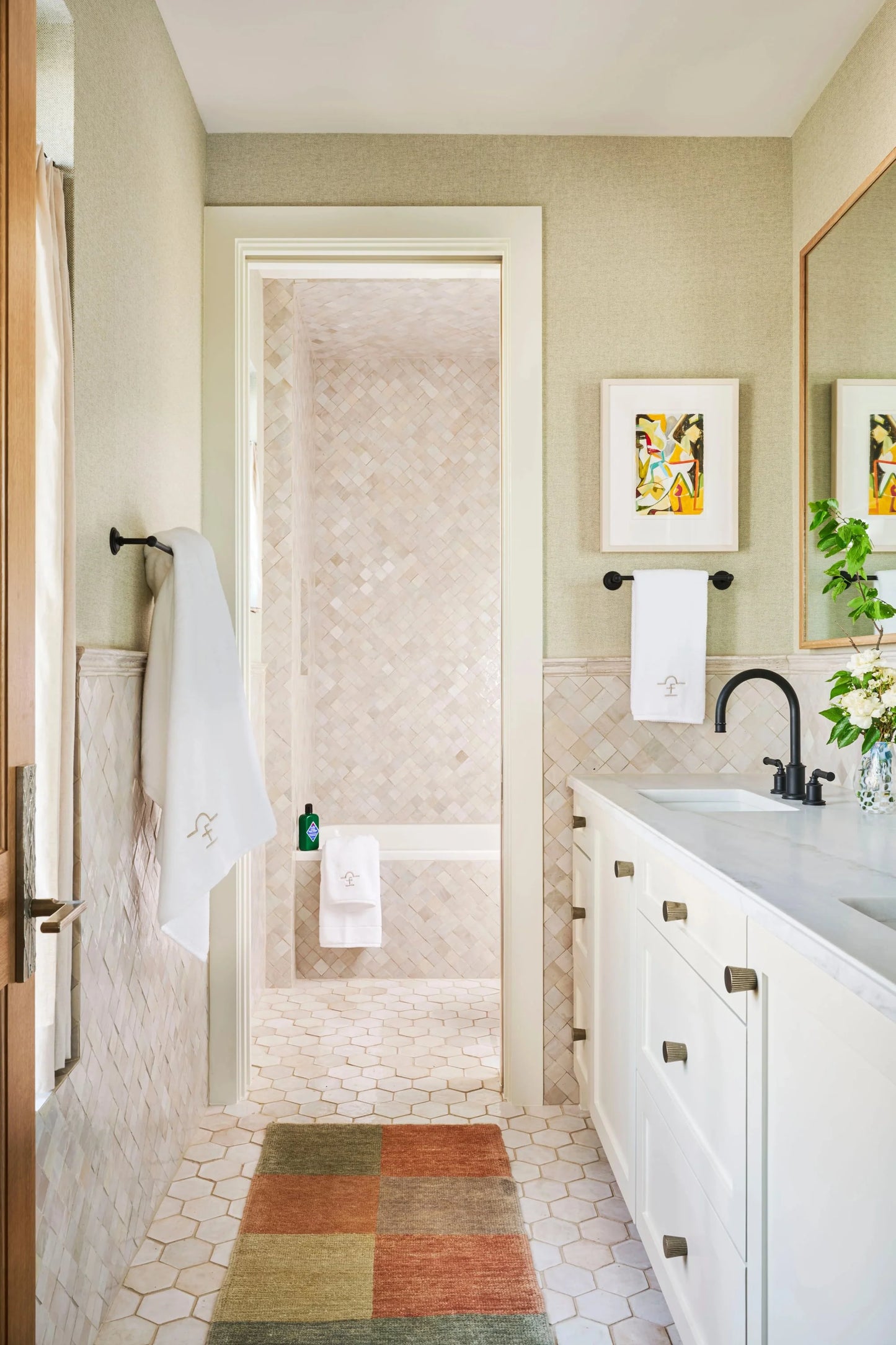 Natural White 2x2 Mosaic Zellige Tile