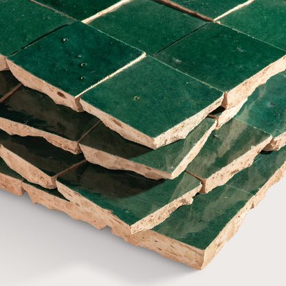 Emerald Green 2x2 Mosaic Zellige Tile