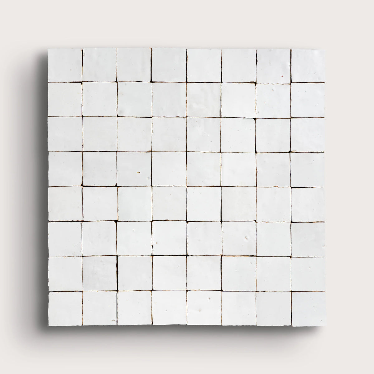 Bright White 2x2 Mosaic Zellige Tile