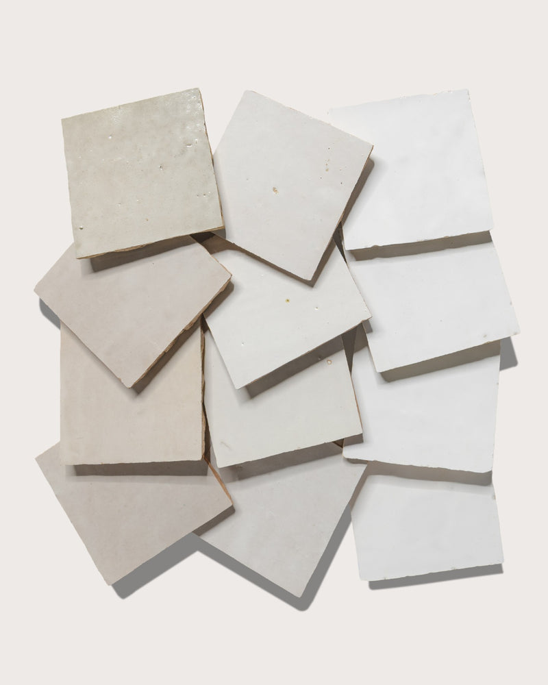 White isn't one-size-fits-all.

Bright White, Snow White, and Natural White each bring their own character—from crisp and clean to soft and organically varied.

The best way to choose? See them in your own space. Samples will always tell you more than a screen can.

Working on a new project and choosing a white zellige? Comment "freetile" for 3 FREE tile samples now.*

*Offer valid for new subscribers only. Individuals previously subscribed are not eligible. Limit one redemption per person.