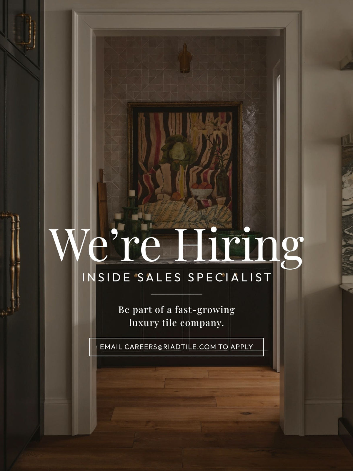 Riad Tile is growing and we're looking for our next Inside Sales Specialist, someone who thrives on relationships and understands the trade world. If that's not you, but you know who is, tag them below or send this their way. Please email careers@riadtile.com to apply. This position can be remote or based at our headquarters in Dallas, TX.
