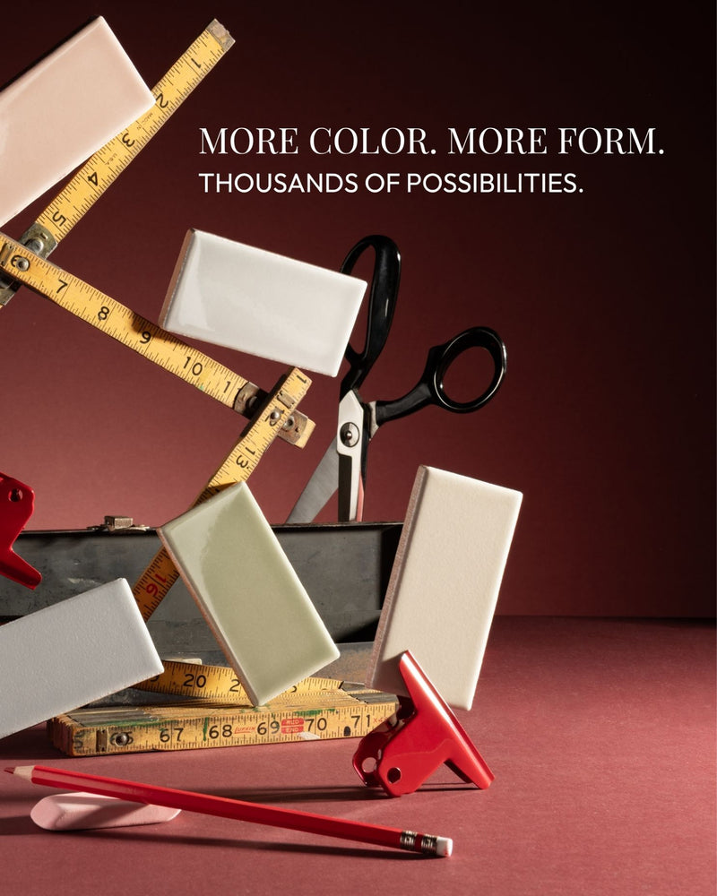 So many possibilities. So distinctly yours.

Meet Foundation Ceramics: 39 colors, 13 formats, and 2 finishes that open up thousands of combinations. From a quiet wash of color to a bold new direction, there's room to bring your vision to life.

Swipe to explore the possibilities.

Find your starting point. Explore the collection and order samples at the link in our bio.